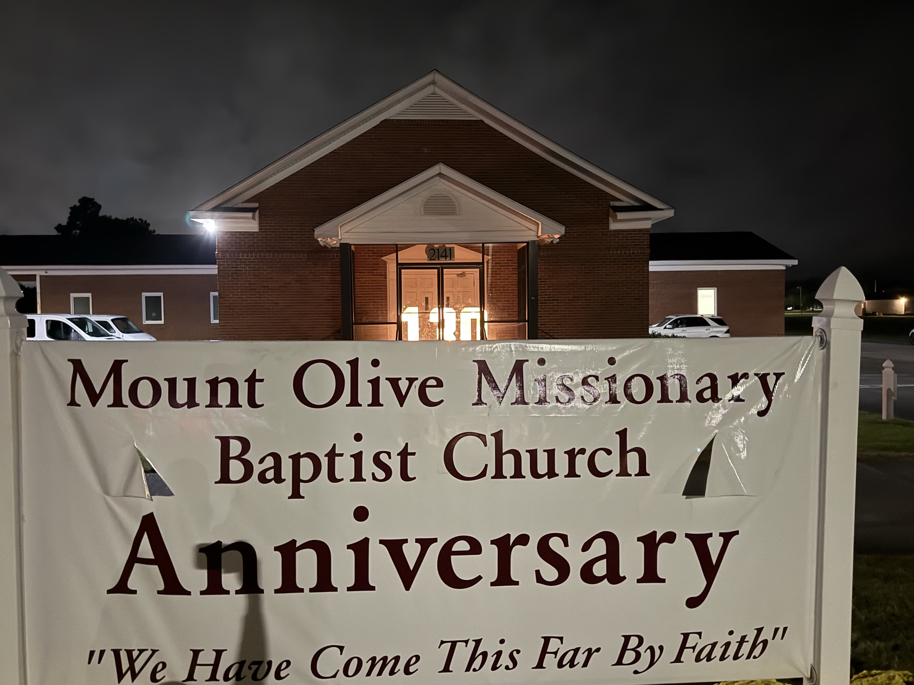 Anniversary banner — We Have Come This Far By Faith